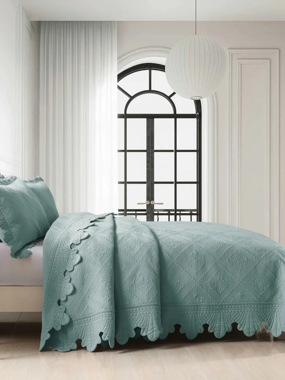 3 PIECE 100% COTTON OVERSIZED LIGHTWEIGHT QUILT BEDSPREAD SET